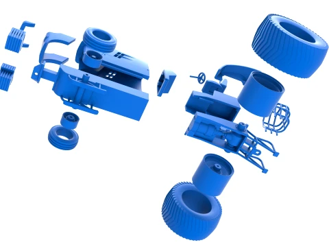 Pro Stock Pulling Tractor Version 4 Scale 1 to 25 3D Print Model