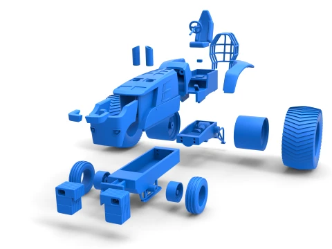 Pro Stock Pulling Tractor Version 4 Scale 1 to 25 3D Print Model