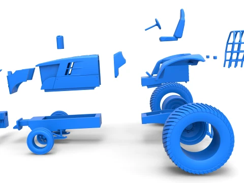 Pro Stock Pulling Tractor Version 4 Scale 1 to 25 3D Print Model