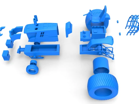 Pro Stock Pulling Tractor Version 4 Scale 1 to 25 3D Print Model