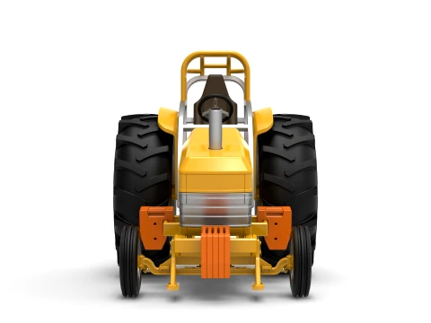 Fun Short Vintage Pulling tractor Scale 1 to 25 3D Print Model