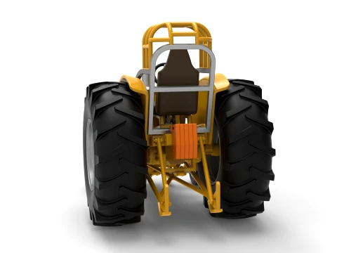 Fun Short Vintage Pulling tractor Scale 1 to 25 3D Print Model