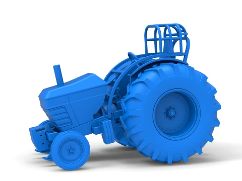Fun Short Vintage Pulling tractor Scale 1 to 25 3D Print Model