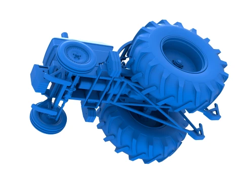 Fun Short Vintage Pulling tractor Scale 1 to 25 3D Print Model
