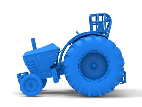 Fun Short Vintage Pulling tractor Scale 1 to 25 3D Print Model