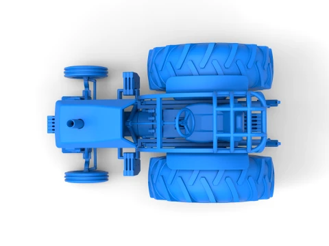 Fun Short Vintage Pulling tractor Scale 1 to 25 3D Print Model