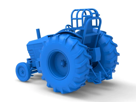 Fun Short Vintage Pulling tractor Scale 1 to 25 3D Print Model