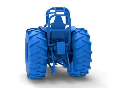 Fun Short Vintage Pulling tractor Scale 1 to 25 3D Print Model