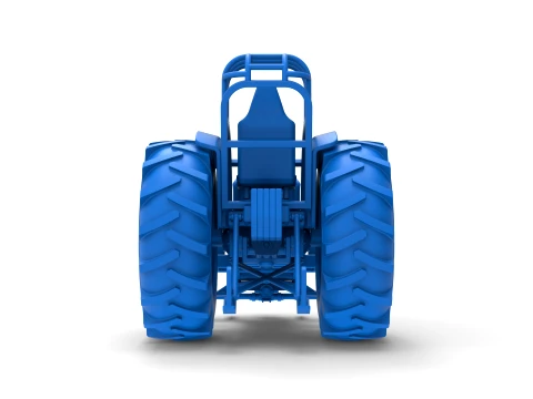 Fun Short Vintage Pulling tractor Scale 1 to 25 3D Print Model