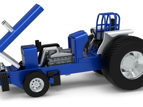 Pro Stock Pulling Tractor Version 5 Scale 1 to 25 3D Print Model