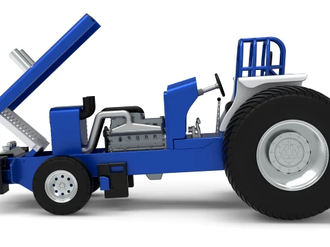 Pro Stock Pulling Tractor Version 5 Scale 1 to 25 3D Print Model