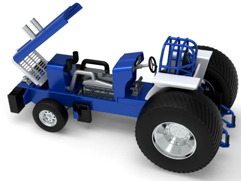 Pro Stock Pulling Tractor Version 5 Scale 1 to 25 3D Print Model