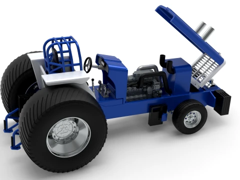 Pro Stock Pulling Tractor Version 5 Scale 1 to 25 3D Print Model
