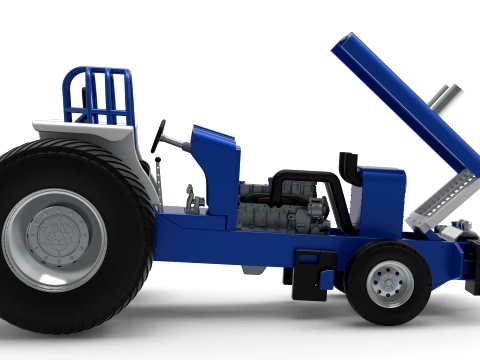Pro Stock Pulling Tractor Version 5 Scale 1 to 25 3D Print Model