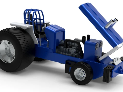 Pro Stock Pulling Tractor Version 5 Scale 1 to 25 3D Print Model