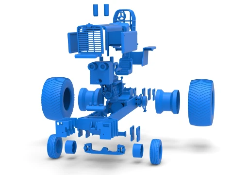 Pro Stock Pulling Tractor Version 5 Scale 1 to 25 3D Print Model