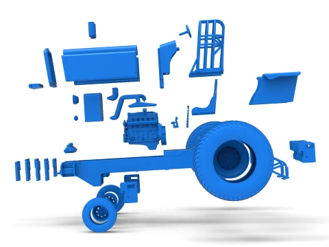 Pro Stock Pulling Tractor Version 5 Scale 1 to 25 3D Print Model