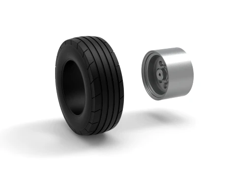 Front tractor wheel Version 4 Scale 1 to 25 3D Print Model