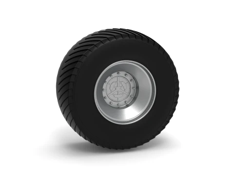 Ruota posteriore del trattore di traino 3 Scala da 1 a 25 Modello di stampa 3D