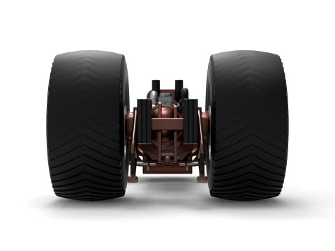 Pro Stock Pulling Tractor Base Scale 1 to 25 3D Print Model