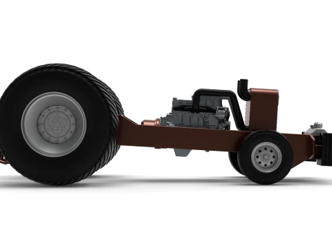 Pro Stock Pulling Tractor Base Scale 1 to 25 3D Print Model