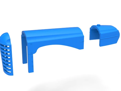 Hood of Pulling tractor Version 6 Scale 1 to 25 3D Print Model