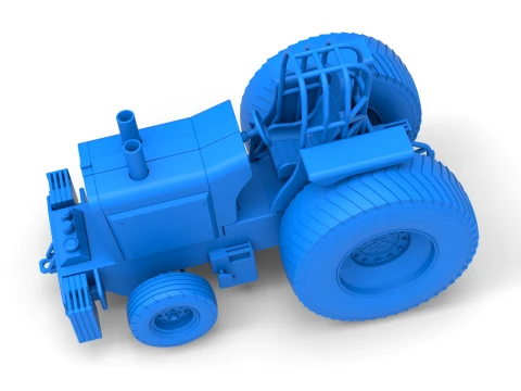 Fun short Pro Stock Pulling Tractor Version 4 Scale 1 to 25 3D Print Model