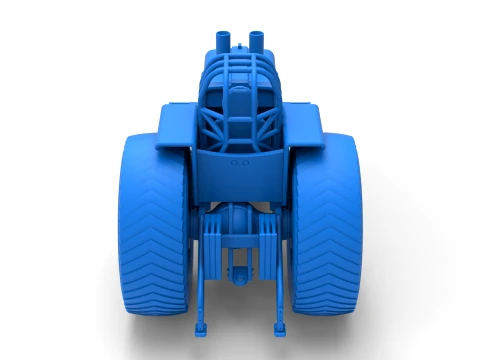 Fun short Pro Stock Pulling Tractor Version 4 Scale 1 to 25 3D Print Model