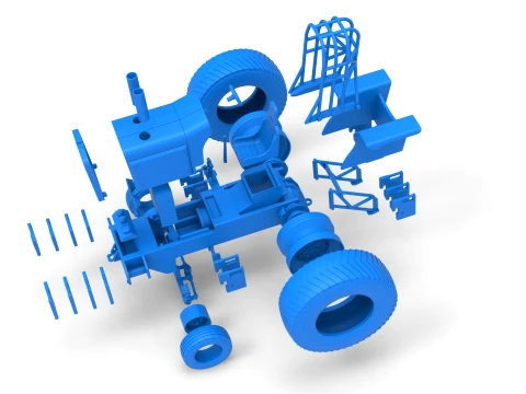 Fun short Pro Stock Pulling Tractor Version 4 Scale 1 to 25 3D Print Model