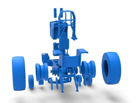 Fun short Pro Stock Pulling Tractor Version 4 Scale 1 to 25 3D Print Model