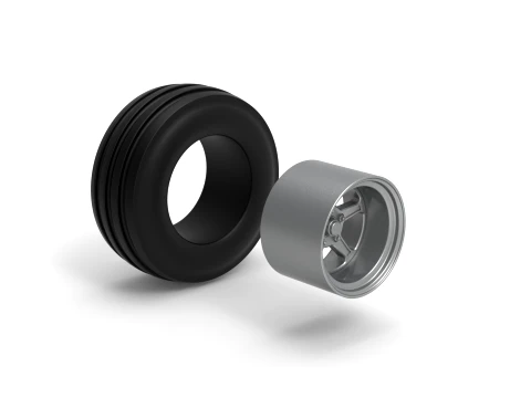 Front tractor wheel Version 5 Scale 1 to 25 3D Print Model