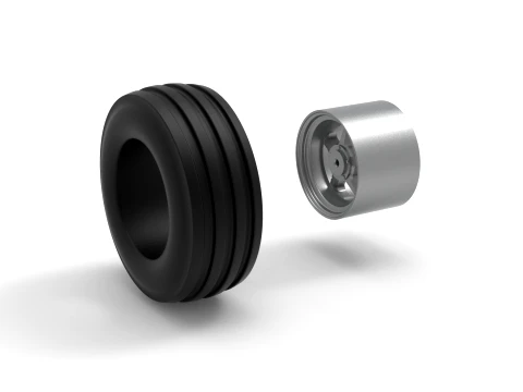 Front tractor wheel Version 5 Scale 1 to 25 3D Print Model
