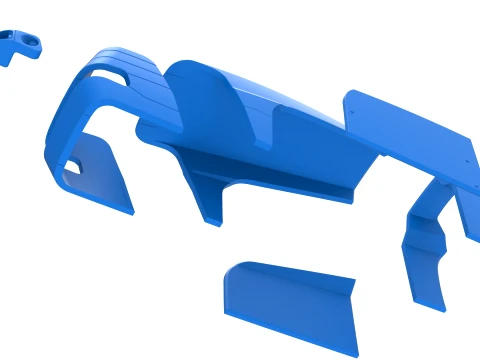 牽引トラクターのボンネット バージョン 9 スケール 1 ～ 25 3Dプリントモデル