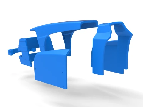 牽引トラクターのボンネット バージョン 9 スケール 1 ～ 25 3Dプリントモデル