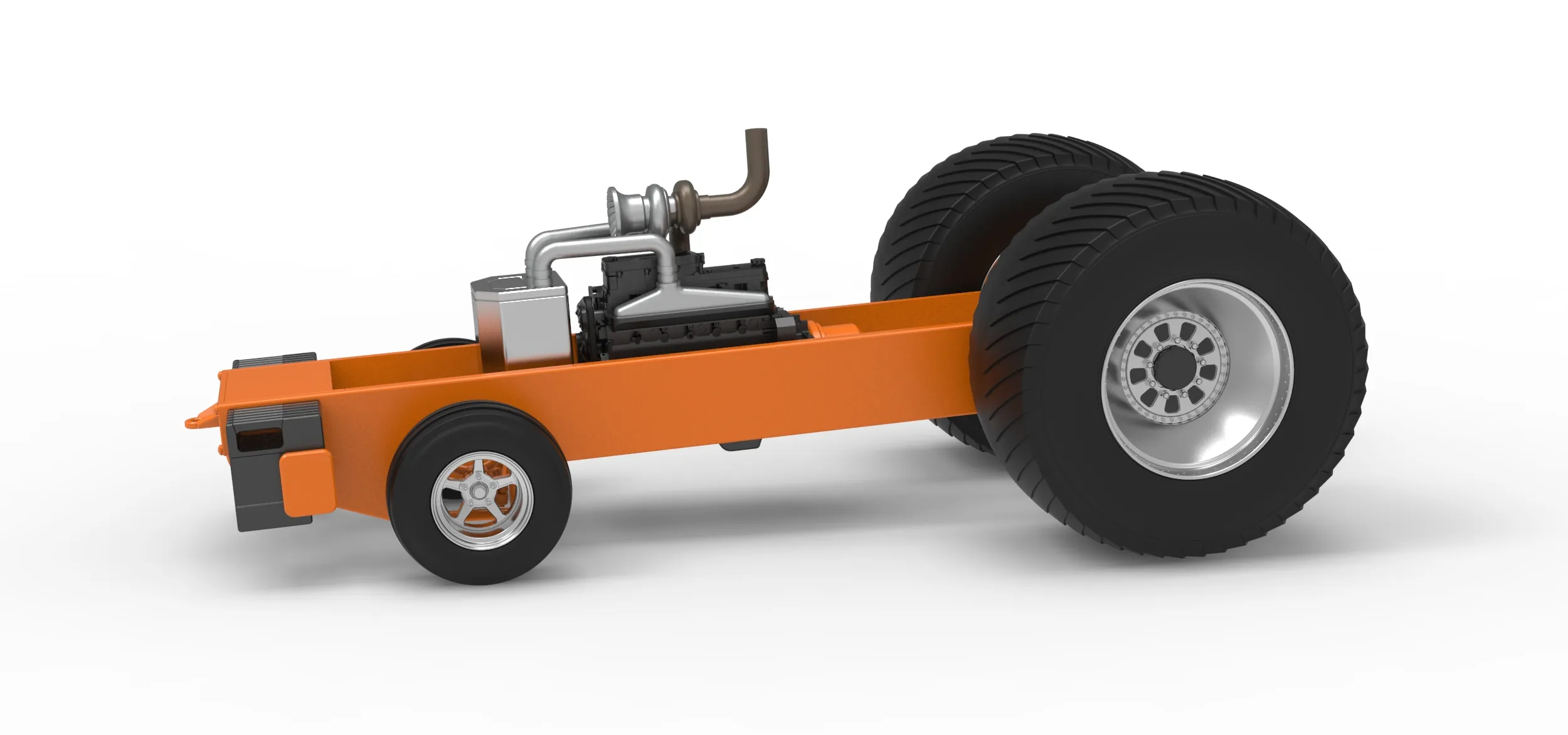 Pro Stock Pulling Tractor Base Version 2 Scale 1 to 25 3D Print Model .c4d .max .obj .3ds .fbx .stl .blend 