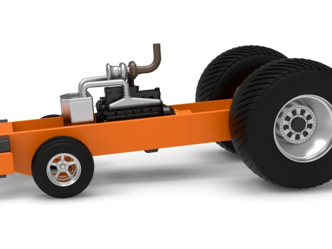 Pro Stock Pulling Tractor Base Version 2 Ma&szlig;stab 1 bis 25 3D Druckmodell