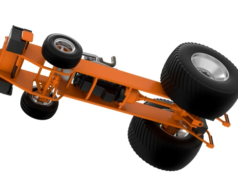 Pro Stock Pulling Tractor Base Version 2 Scale 1 to 25 3D Print Model