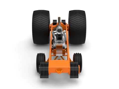 Pro Stock Pulling Tractor Base Version 2 Scale 1 to 25 3D Print Model