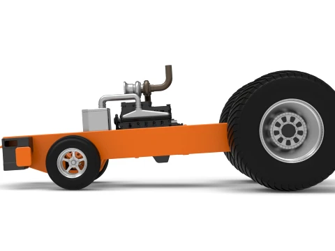 Pro Stock Pulling Tractor Base Version 2 Scale 1 to 25 3D Print Model