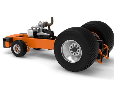Pro Stock Pulling Tractor Base Version 2 Scale 1 to 25 3D Print Model