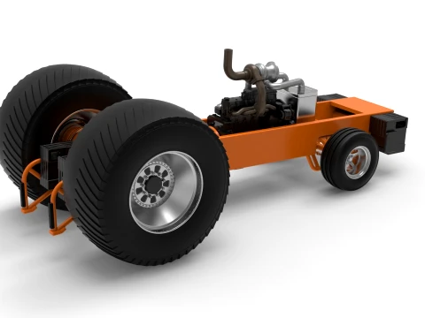 Pro Stock Pulling Tractor Base Version 2 Scale 1 to 25 3D Print Model