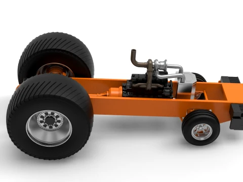Pro Stock Pulling Tractor Base Version 2 Scale 1 to 25 3D Print Model
