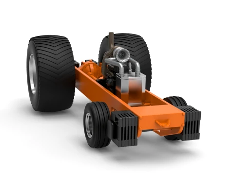 Pro Stock Pulling Tractor Base Version 2 Scale 1 to 25 3D Print Model
