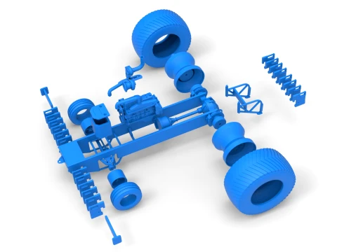 Pro Stock Pulling Tractor Base Version 2 Scale 1 to 25 3D Print Model