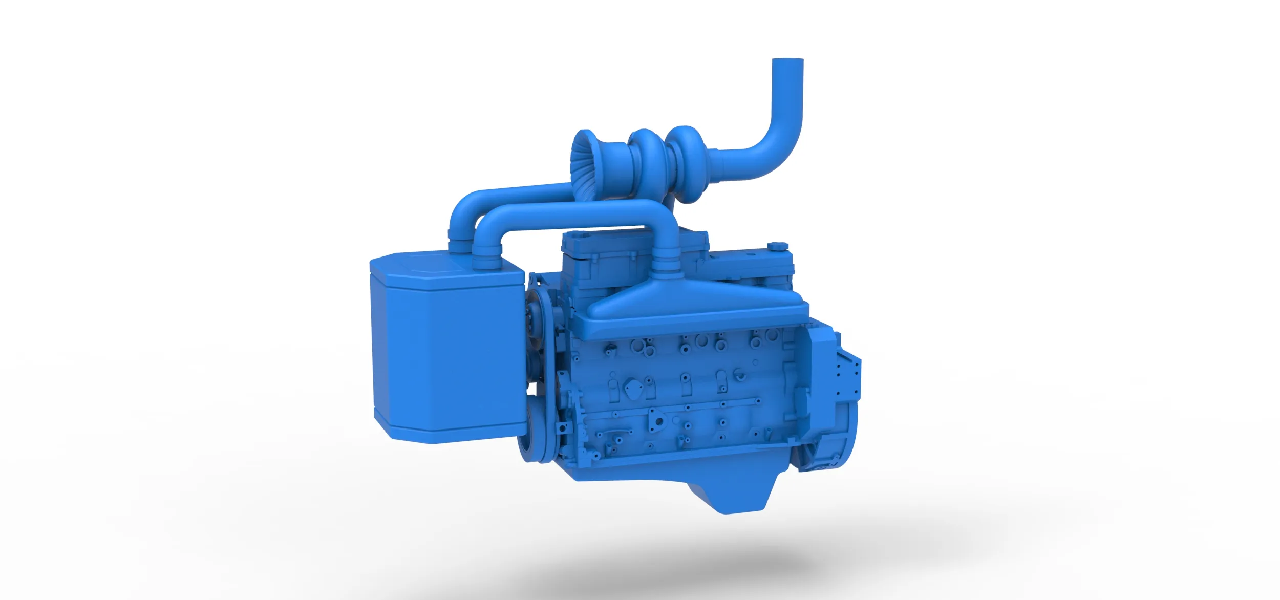 Engine of Pro Stock Pulling Tractor Scale 1 to 25 3D Print Model .c4d .max .obj .3ds .fbx .stl .blend 