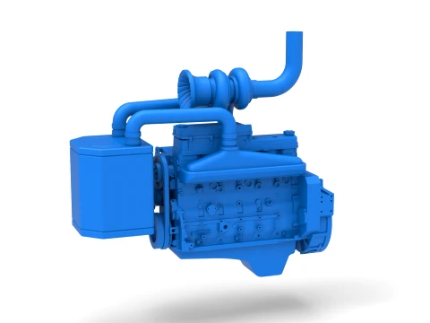 Motor eines Pro Stock Zugtraktors im Ma&szlig;stab 1 bis 25 3D Druckmodell