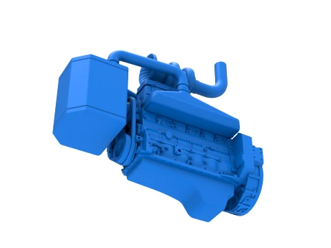 Engine of Pro Stock Pulling Tractor Scale 1 to 25 3D Print Model