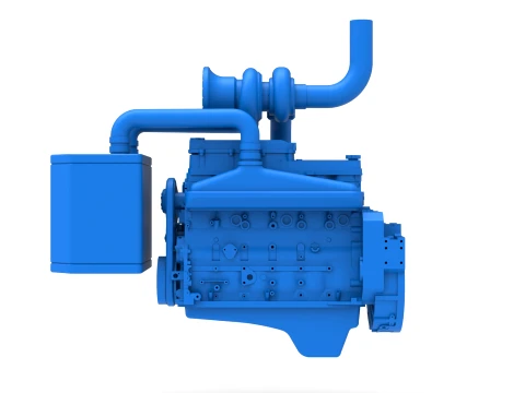 Engine of Pro Stock Pulling Tractor Scale 1 to 25 3D Print Model
