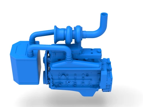Engine of Pro Stock Pulling Tractor Scale 1 to 25 3D Print Model