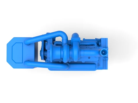 Engine of Pro Stock Pulling Tractor Scale 1 to 25 3D Print Model